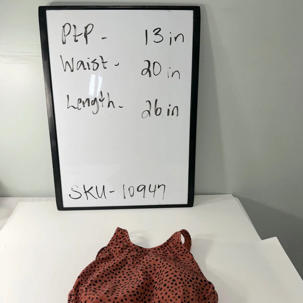 Kona‎ Sol Womens Rust Orange Spotted Animal Print High Neck One Piece Swimsuit S